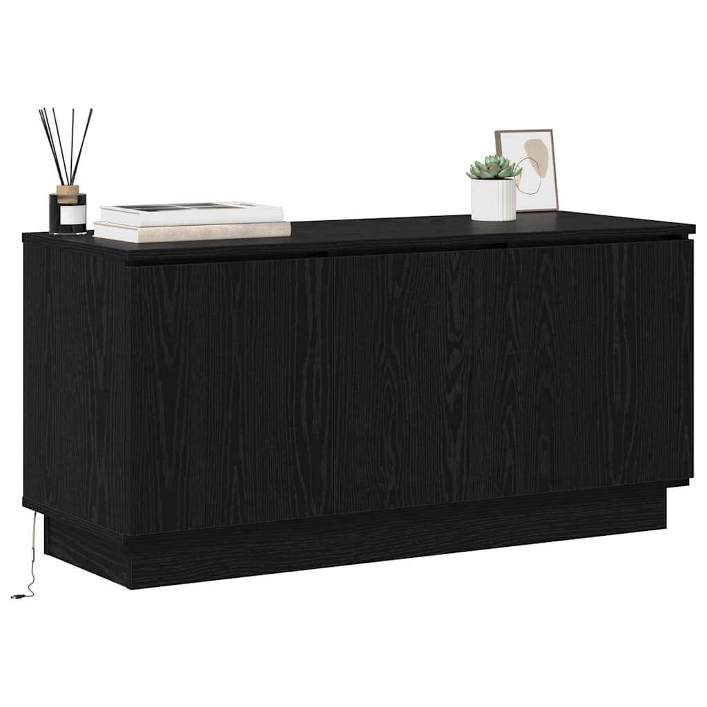 TV-Schrank mit LED Schwarze Eiche 100 x 38 x 49 cm