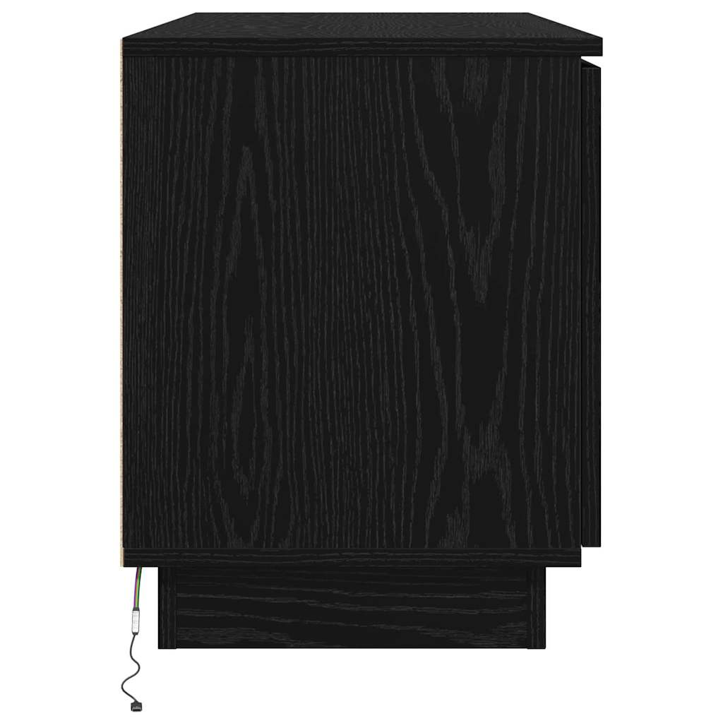 TV-Schrank mit LED Schwarze Eiche 100 x 38 x 49 cm