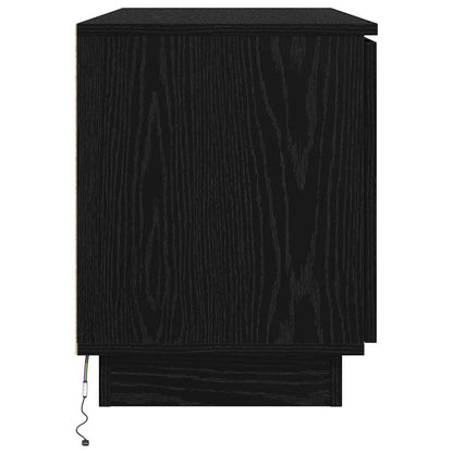 TV-Schrank mit LED Schwarze Eiche 100 x 38 x 49 cm