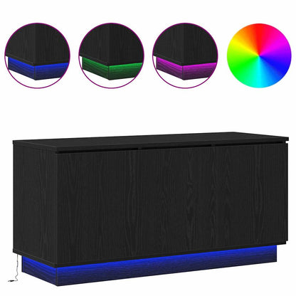 TV-Schrank mit LED Schwarze Eiche 100 x 38 x 49 cm