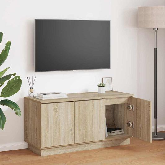 TV-Schrank mit LED Sonoma Eiche 100 x 38 x 49 cm Holzwerkstoff