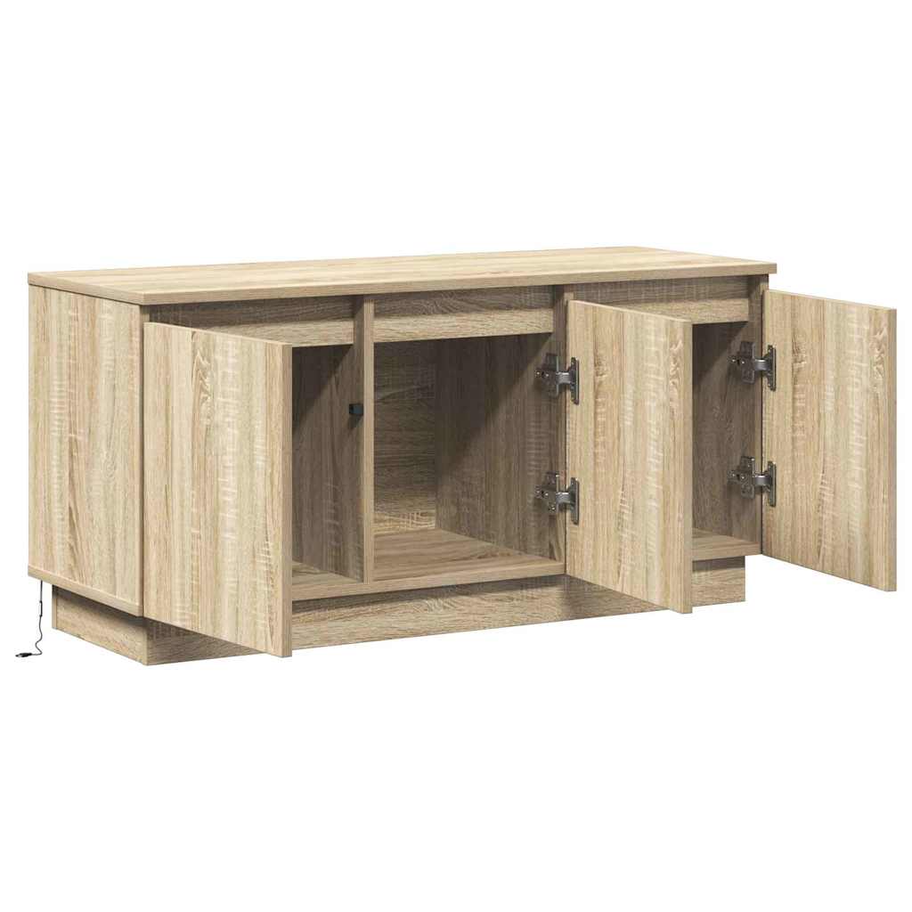 TV-Schrank mit LED Sonoma Eiche 100 x 38 x 49 cm Holzwerkstoff