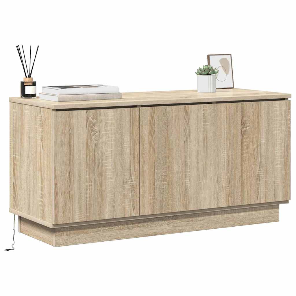 TV-Schrank mit LED Sonoma Eiche 100 x 38 x 49 cm Holzwerkstoff