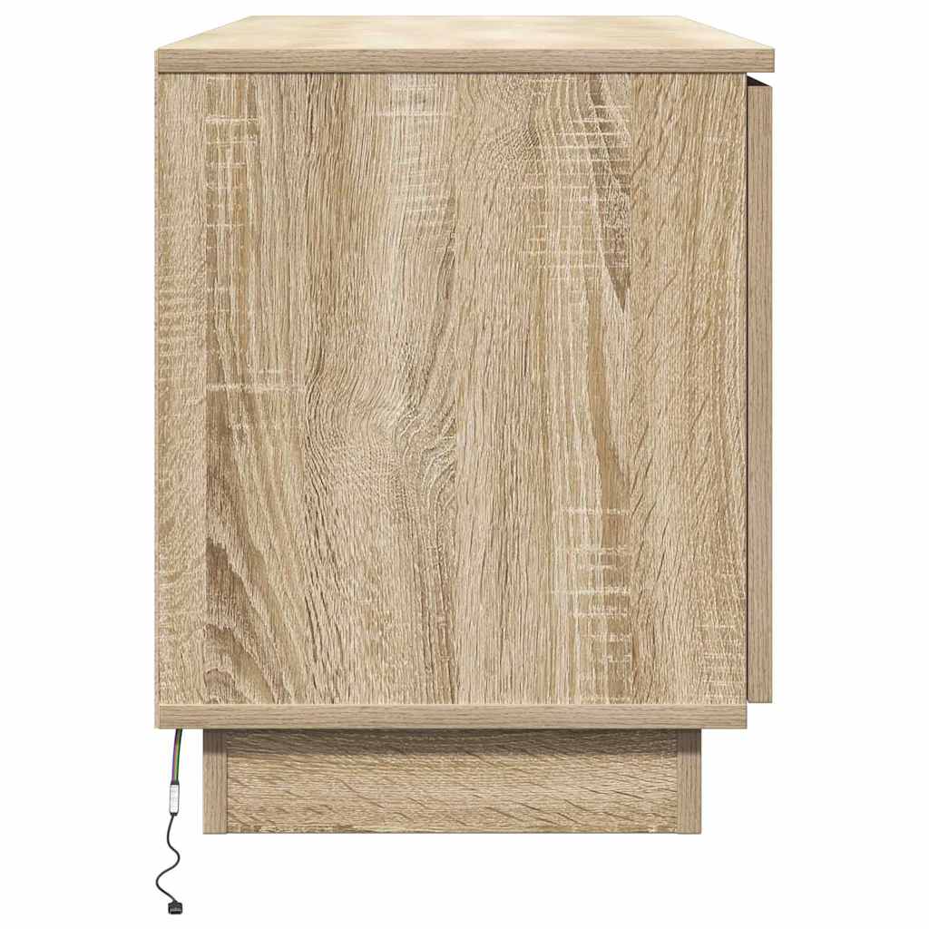 TV-Schrank mit LED Sonoma Eiche 100 x 38 x 49 cm Holzwerkstoff