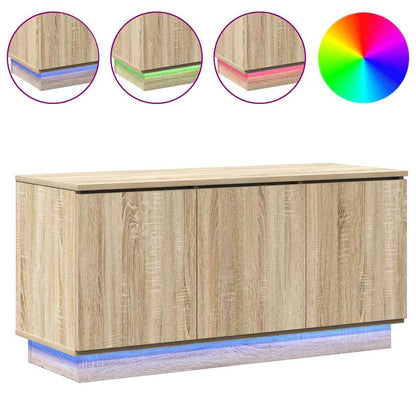 TV-Schrank mit LED Sonoma Eiche 100 x 38 x 49 cm Holzwerkstoff