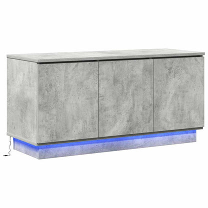 TV-Schrank mit LED Betongrau 100 x 38 x 49 cm Holzwerkstoff