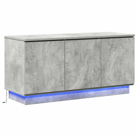 TV-Schrank mit LED Betongrau 100 x 38 x 49 cm Holzwerkstoff