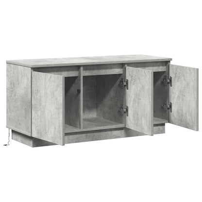 TV-Schrank mit LED Betongrau 100 x 38 x 49 cm Holzwerkstoff