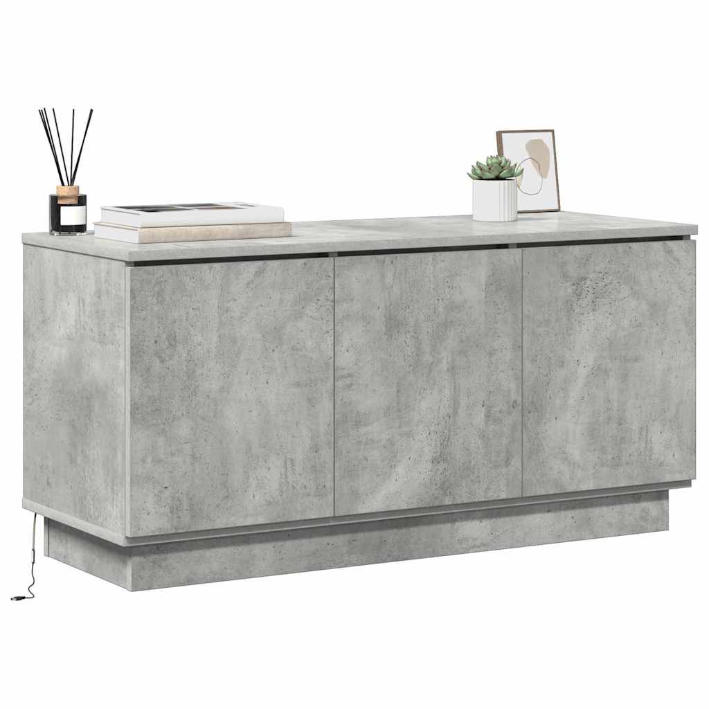 TV-Schrank mit LED Betongrau 100 x 38 x 49 cm Holzwerkstoff