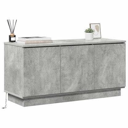 TV-Schrank mit LED Betongrau 100 x 38 x 49 cm Holzwerkstoff