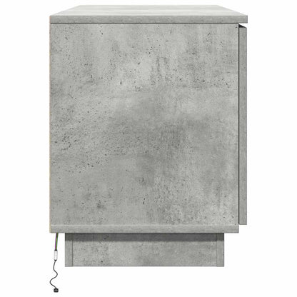 TV-Schrank mit LED Betongrau 100 x 38 x 49 cm Holzwerkstoff