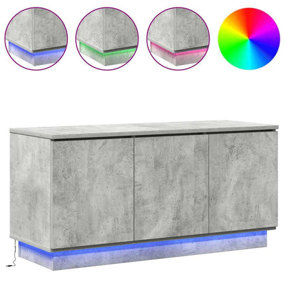 TV-Schrank mit LED Betongrau 100 x 38 x 49 cm Holzwerkstoff