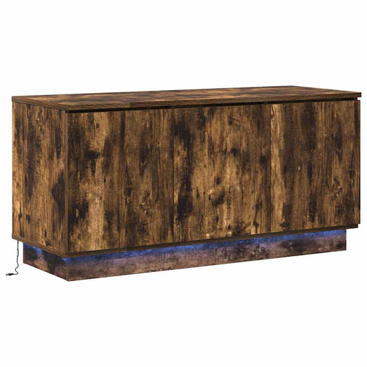 TV-Schrank mit LED Räuchereiche 100 x 38 x 49 cm Holzwerkstoff
