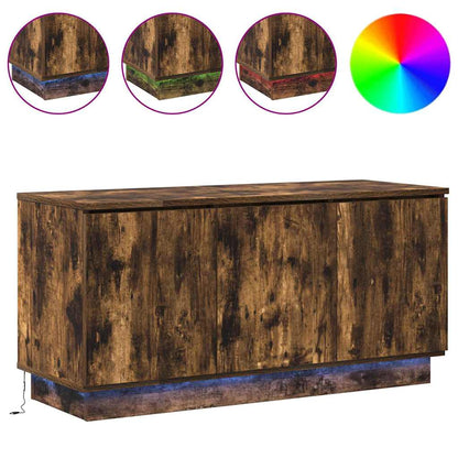 TV-Schrank mit LED Räuchereiche 100 x 38 x 49 cm Holzwerkstoff