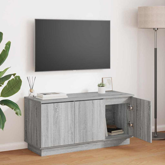 TV-Schrank mit LED Grau Sonoma 100 x 38 x 49 cm Holzwerkstoff