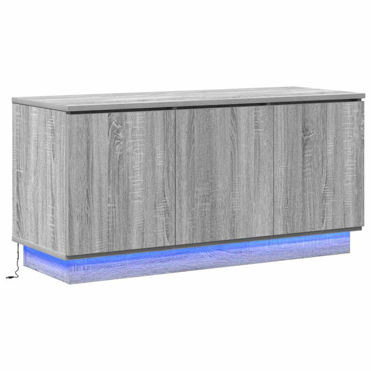 TV-Schrank mit LED Grau Sonoma 100 x 38 x 49 cm Holzwerkstoff