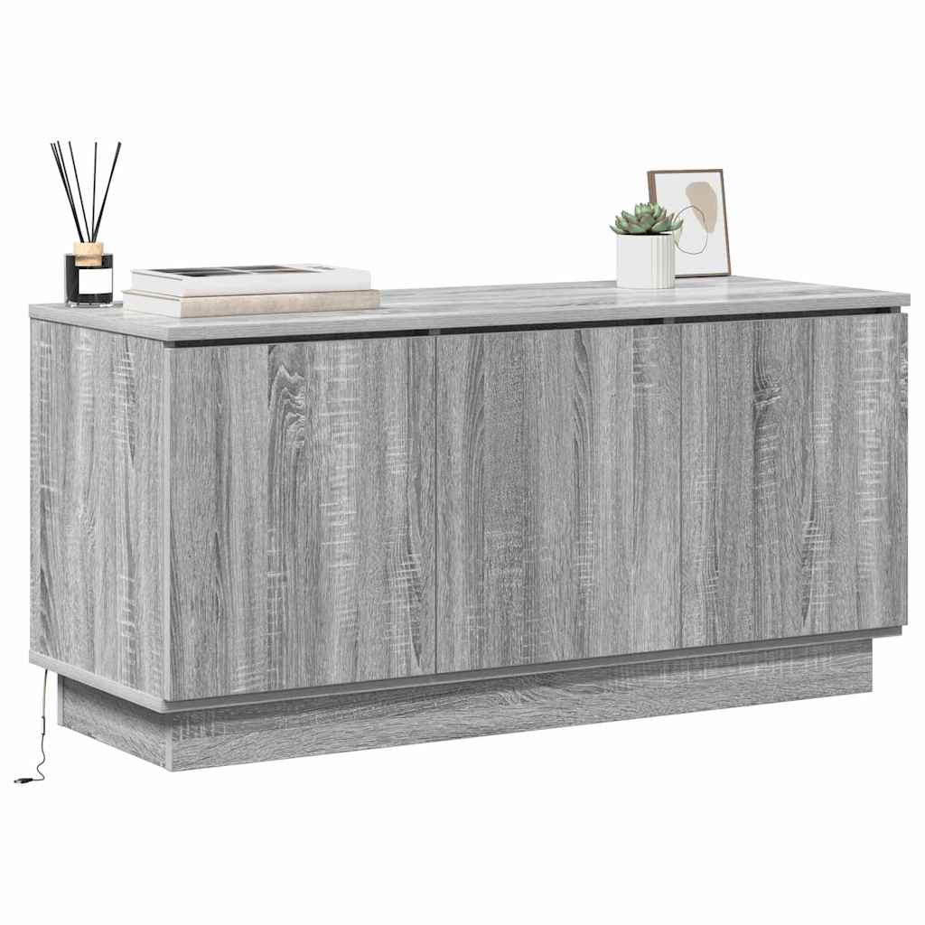 TV-Schrank mit LED Grau Sonoma 100 x 38 x 49 cm Holzwerkstoff