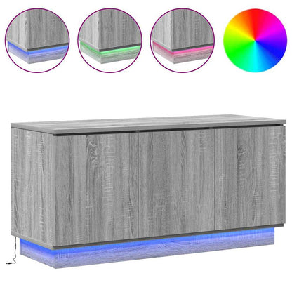 TV-Schrank mit LED Grau Sonoma 100 x 38 x 49 cm Holzwerkstoff