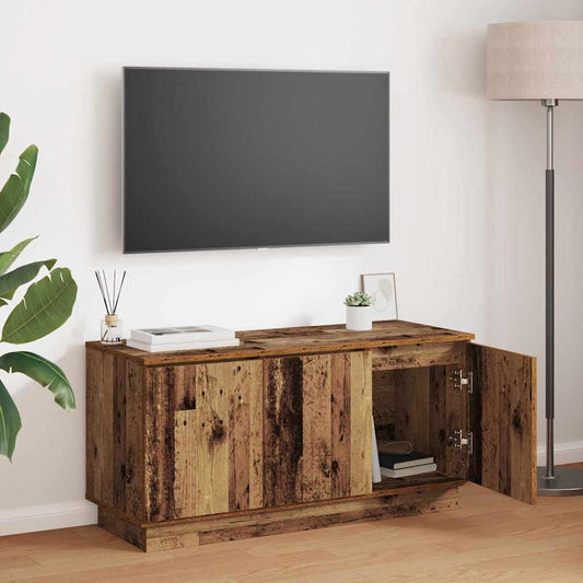 TV-Schrank mit LED Altholz 100 x 38 x 49 cm Holzwerkstoff