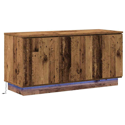 TV-Schrank mit LED Altholz 100 x 38 x 49 cm Holzwerkstoff