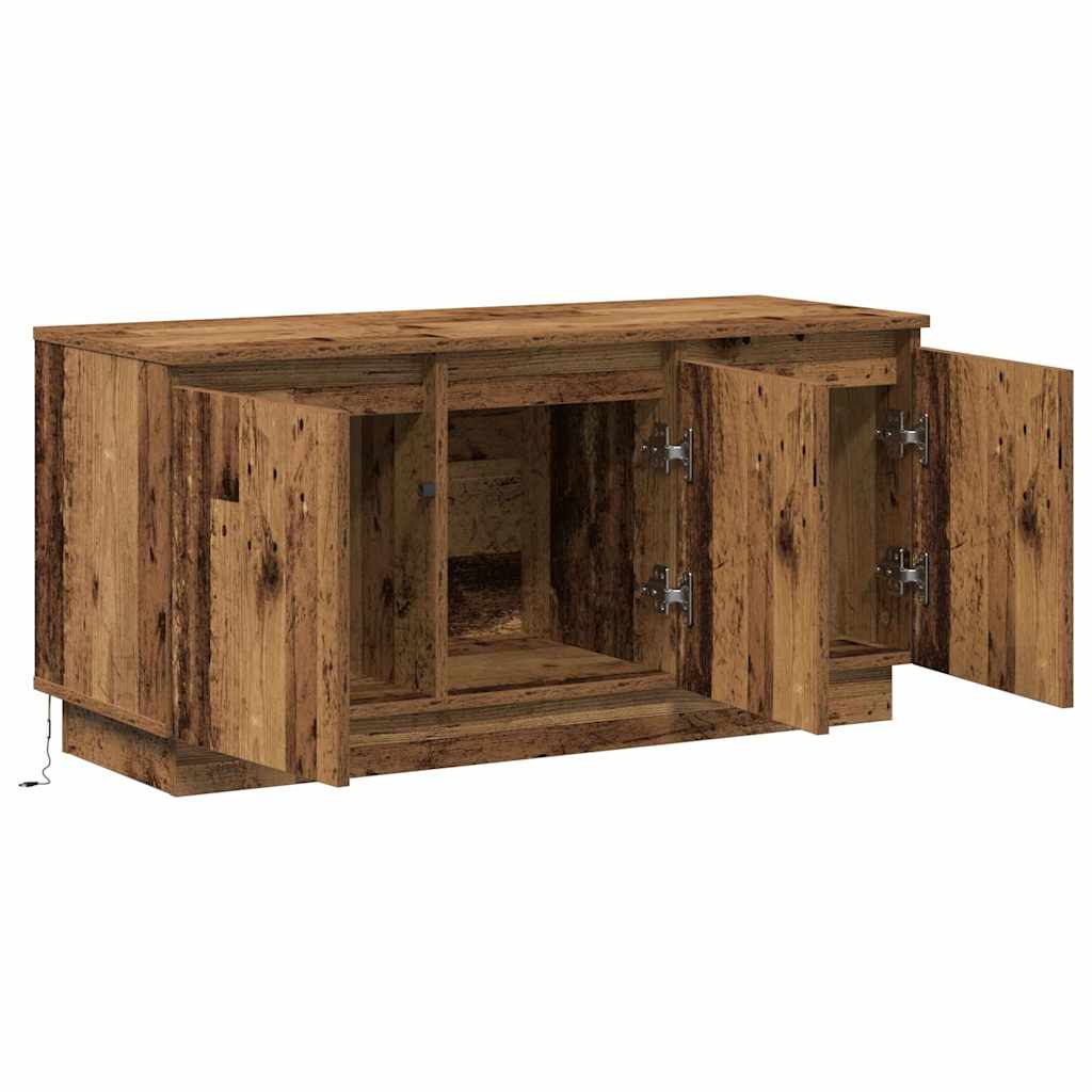 TV-Schrank mit LED Altholz 100 x 38 x 49 cm Holzwerkstoff