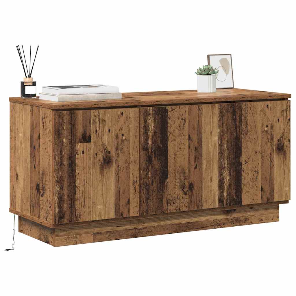TV-Schrank mit LED Altholz 100 x 38 x 49 cm Holzwerkstoff