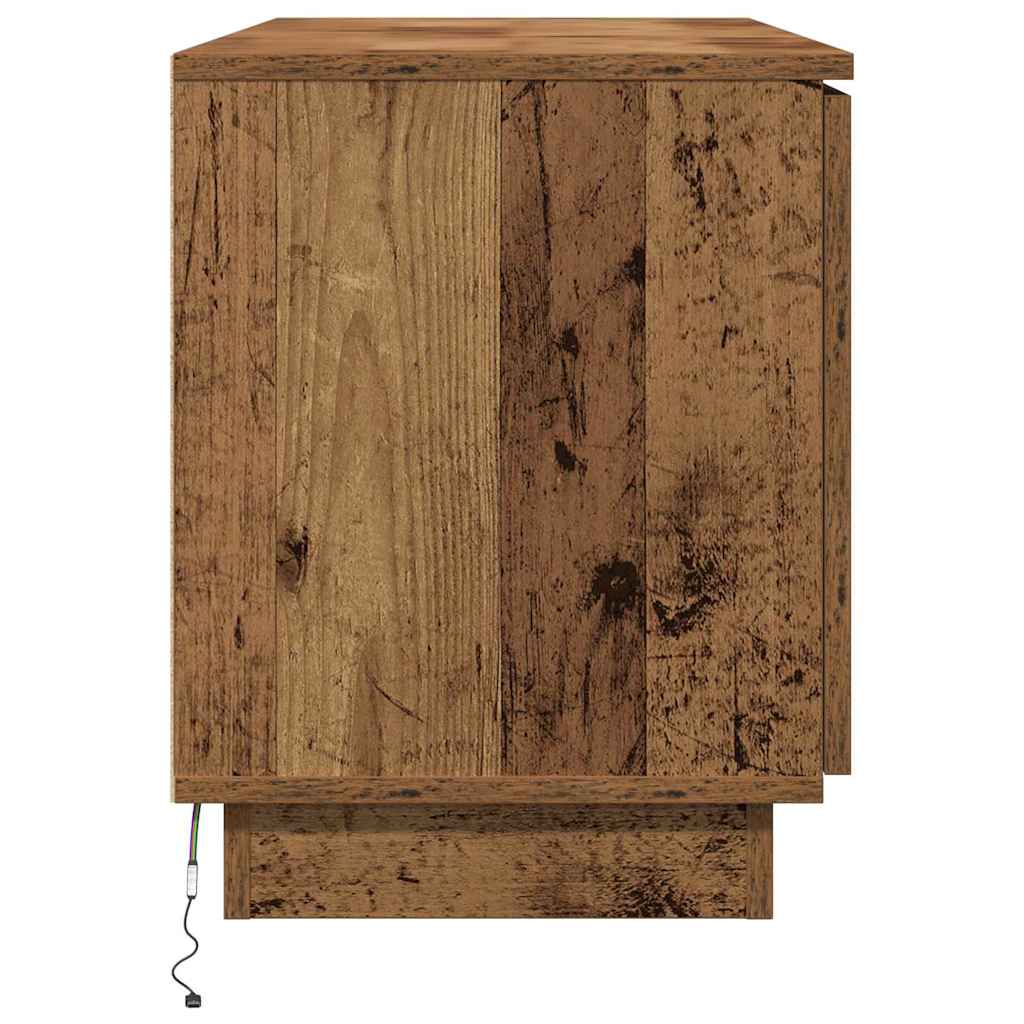 TV-Schrank mit LED Altholz 100 x 38 x 49 cm Holzwerkstoff