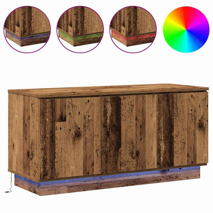 TV-Schrank mit LED Altholz 100 x 38 x 49 cm Holzwerkstoff
