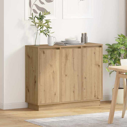 LED-Sideboard Artisan-Eiche 90 x 32 x 75 cm Holzwerkstoff