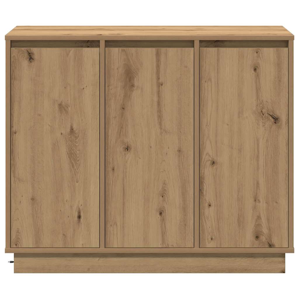 LED-Sideboard Artisan-Eiche 90 x 32 x 75 cm Holzwerkstoff