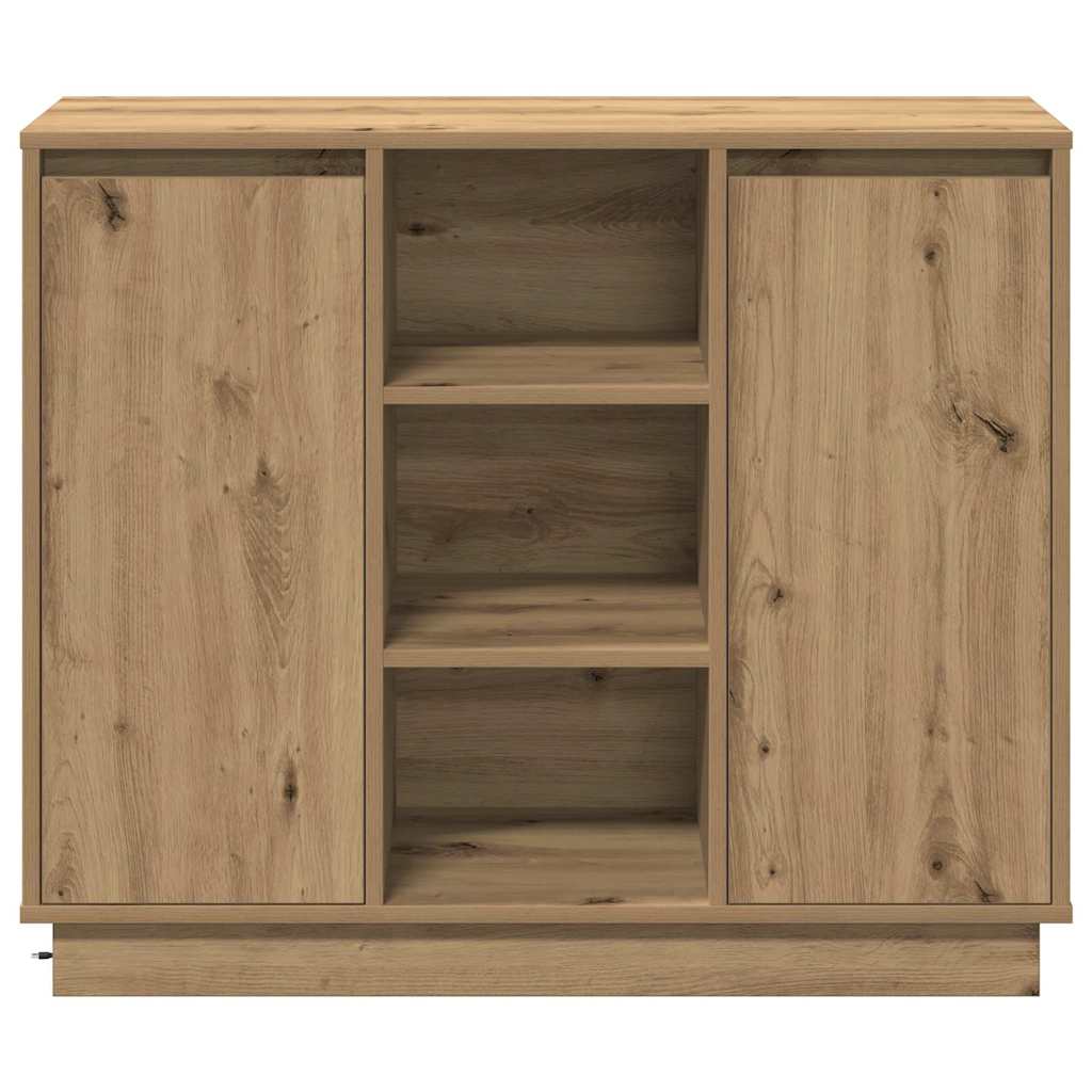 LED-Sideboard Artisan-Eiche 90 x 32 x 75 cm Holzwerkstoff