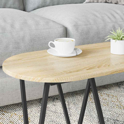 Couchtisch Sonoma Eiche 80 x 40 x 40,5 cm Sperrholz und Metall