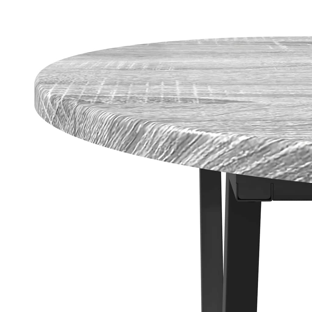 Couchtisch Grau 80 x 40 x 40,5 cm Sperrholz und Metall