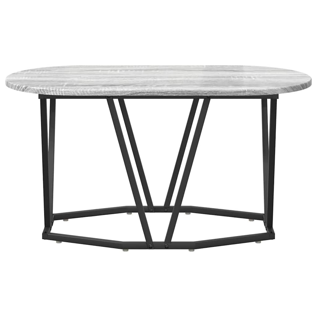 Couchtisch Grau 80 x 40 x 40,5 cm Sperrholz und Metall