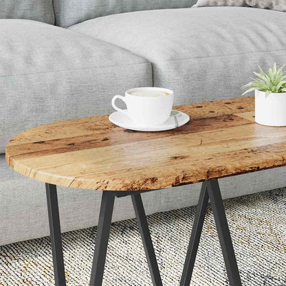Couchtisch Altholz 80 x 40 x 40,5 cm Sperrholz und Metall