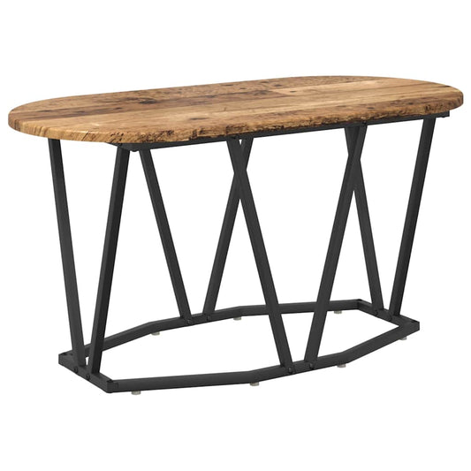 Couchtisch Altholz 80 x 40 x 40,5 cm Sperrholz und Metall