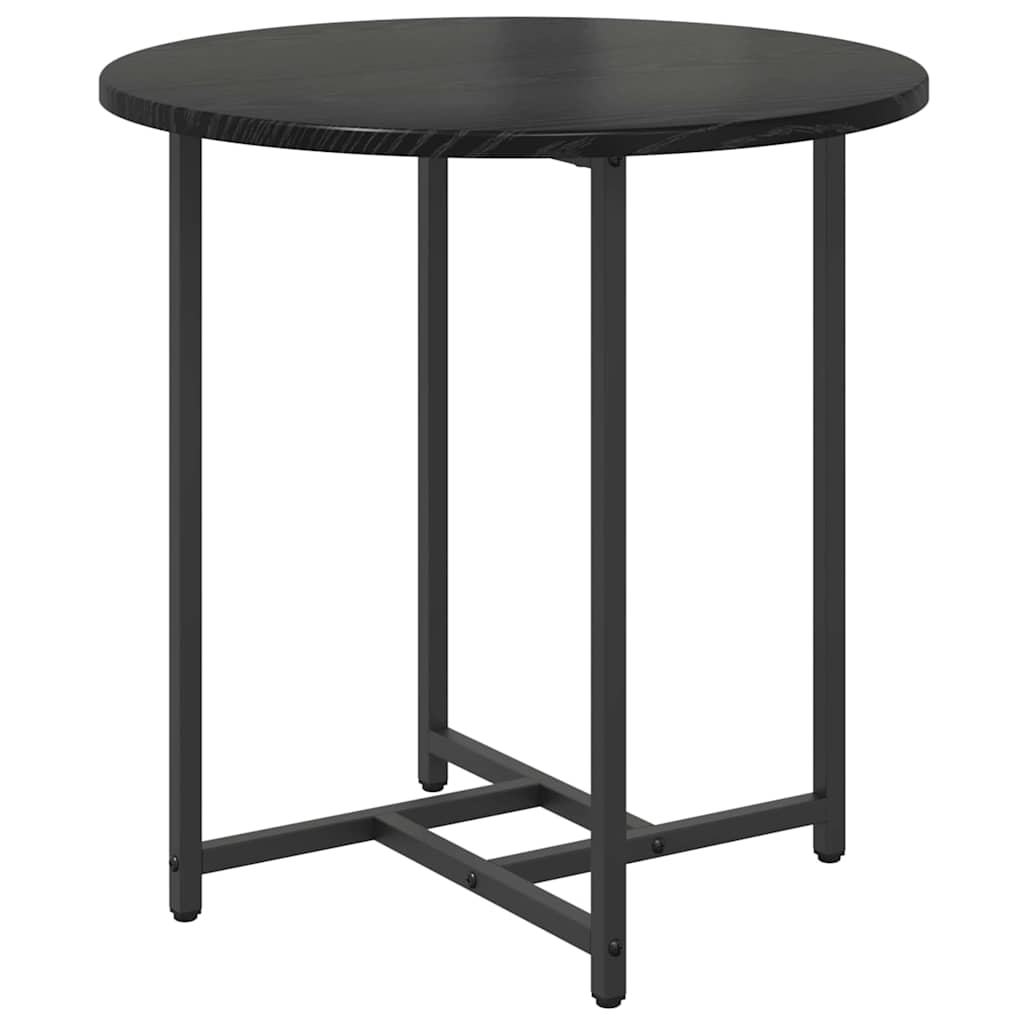 Beistelltisch-Set 2 pcs Schwarz Eichen-Optik 50 x 50 x 50 cm