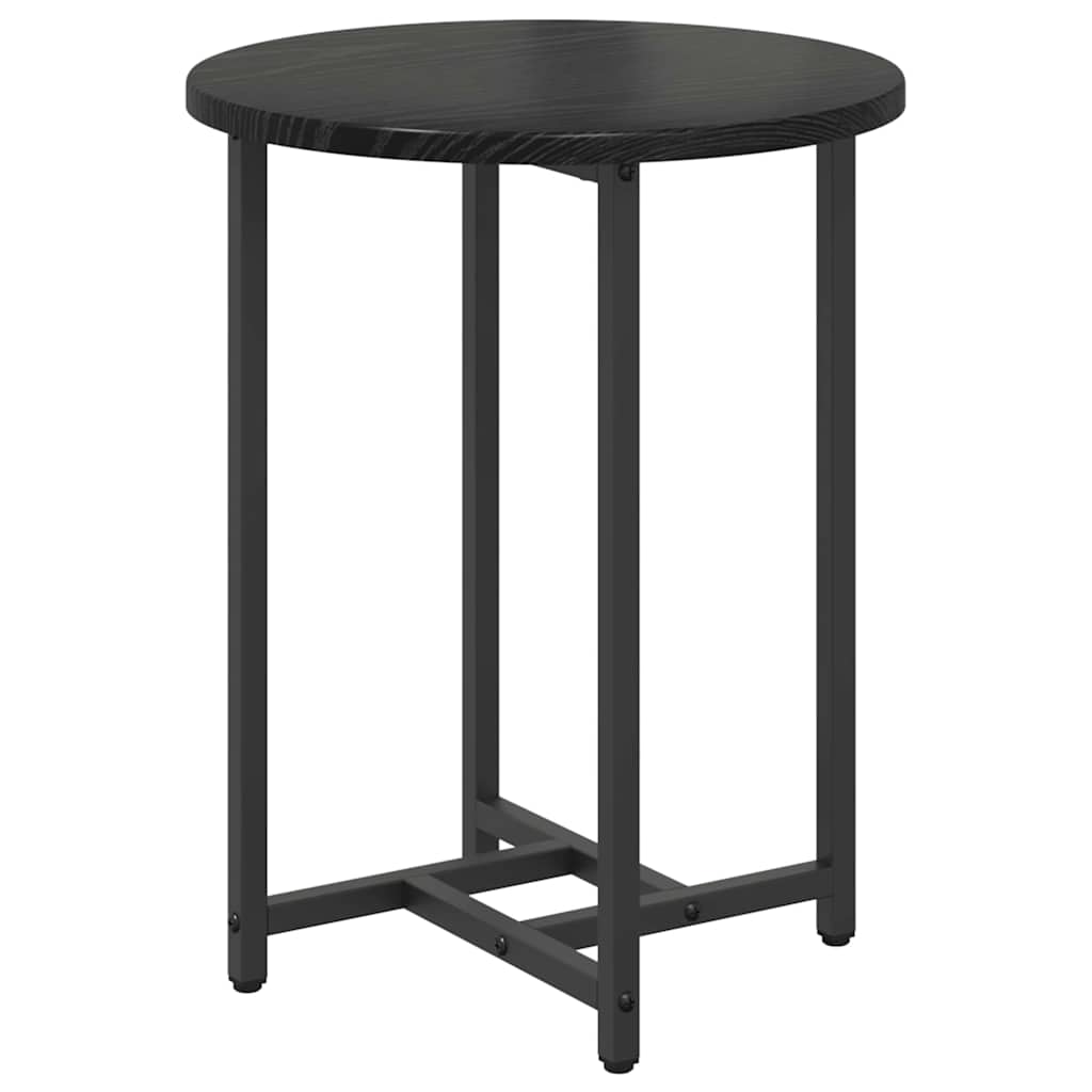 Beistelltisch-Set 2 pcs Schwarz Eichen-Optik 50 x 50 x 50 cm