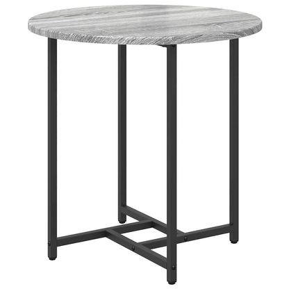 Beistelltisch-Set 2 pcs Grau Sonoma und Schwarz 50 x 50 x 50 cm