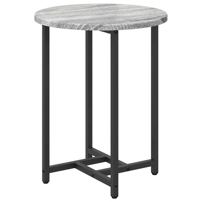 Beistelltisch-Set 2 pcs Grau Sonoma und Schwarz 50 x 50 x 50 cm