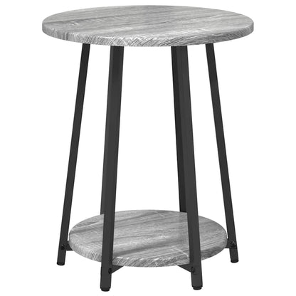 Beistelltisch-Set 2 pcs Grau Sonoma und Schwarz 50 x 50 x 51 cm