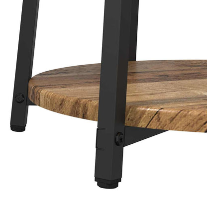 Beistelltisch-Set 2 pcs Altes Holz und Schwarz 50 x 50 x 51 cm