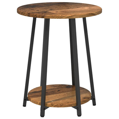 Beistelltisch-Set 2 pcs Altes Holz und Schwarz 50 x 50 x 51 cm