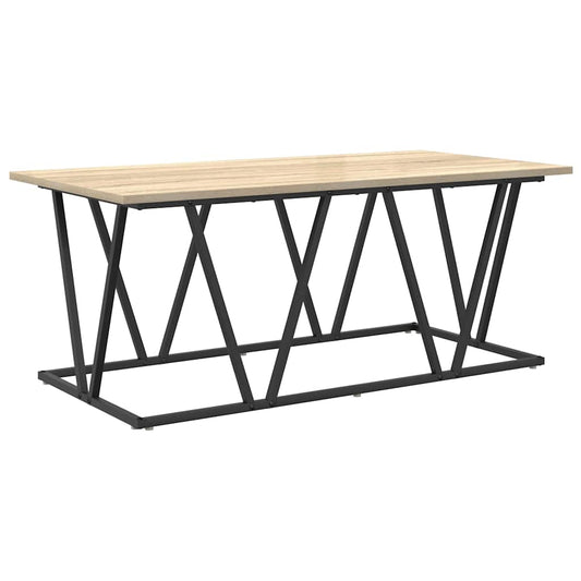 Couchtisch Sonoma Eiche 100 x 50 x 40 cm Sperrholz und Metall