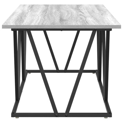Couchtisch Grau Sonoma 100 x 50 x 40 cm Sperrholz und Metall