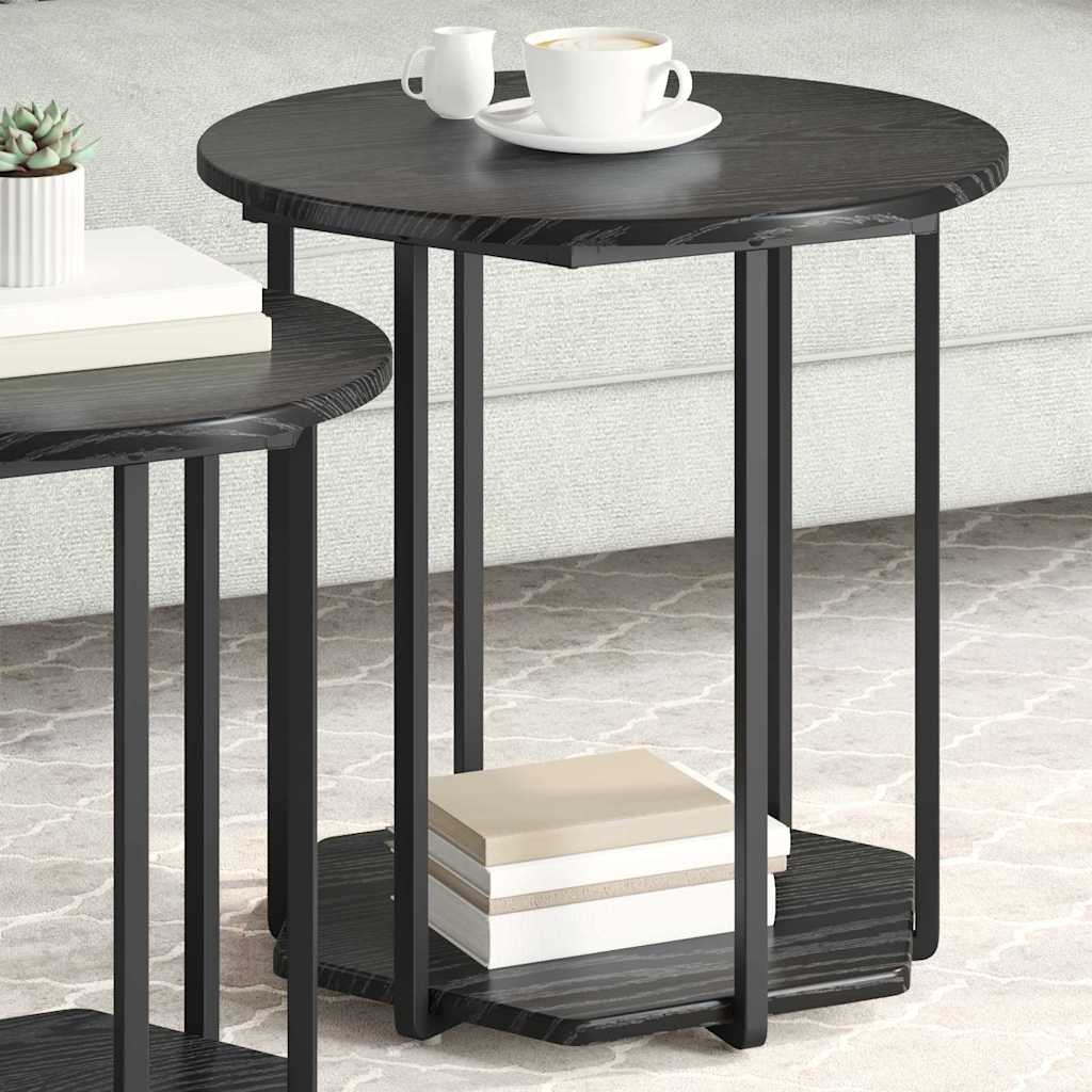 Beistelltisch-Set 2 pcs Schwarze Eiche 50 x 50 x 50.5 cm
