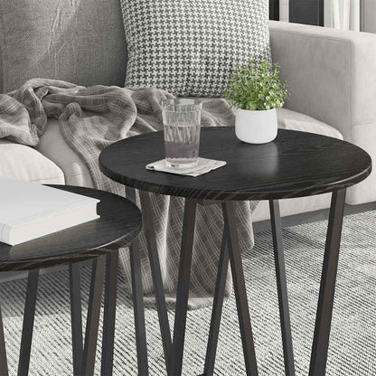Beistelltisch-Set 2 pcs Schwarze Eiche 50 x 50 x 50.5 cm