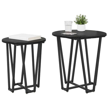 Beistelltisch-Set 2 pcs Schwarze Eiche 50 x 50 x 50.5 cm