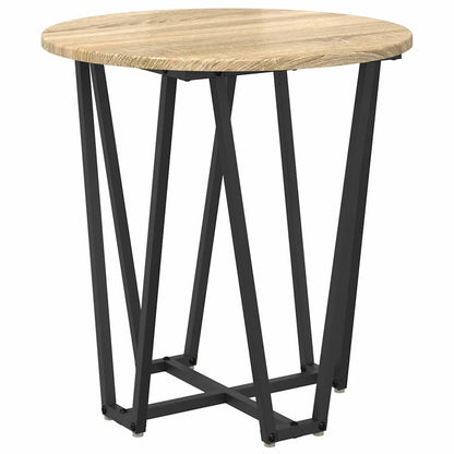 Beistelltisch-Set 2 pcs Sonoma-Eiche und Schwarz