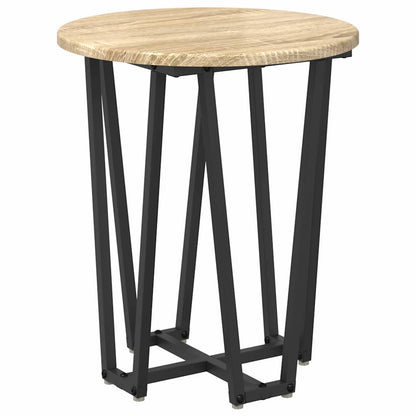 Beistelltisch-Set 2 pcs Sonoma-Eiche und Schwarz
